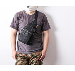 Cool Nylon Men's Sling Bag Camouflage Chest Bag Nylon One shoulder Backpack Sling Pack For Men