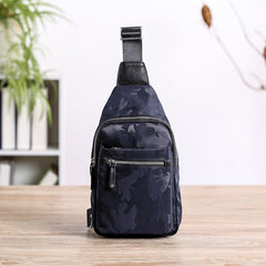 Cool Nylon Men's Sling Bag Camouflage Chest Bag Nylon One shoulder Backpack Sling Pack For Men