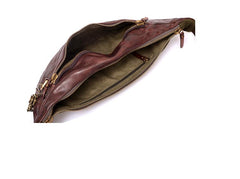 Black Large Leather Mens  Fanny Pack Chest BagWaist Bags Large Coffee Leather Hip Bag Bum Bag For Men