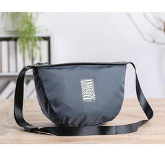 Cool Black Oxford Nylon MENS Waterproof Saddle Bag Side Bag Black Messenger Bag Courier Bag For Men