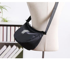 Cool Black Oxford Nylon MENS Waterproof Saddle Bag Side Bag Black Messenger Bag Courier Bag For Men - imessengerbags