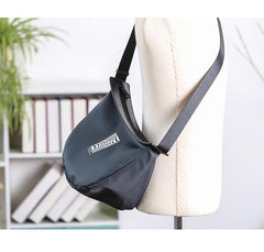 Cool Black Oxford Nylon MENS Waterproof Saddle Bag Side Bag Black Messenger Bag Courier Bag For Men