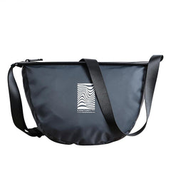 Cool Black Oxford Nylon MENS Waterproof Saddle Bag Side Bag Black Messenger Bag Courier Bag For Men