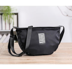 Cool Black Oxford Nylon MENS Waterproof Saddle Bag Side Bag Black Messenger Bag Courier Bag For Men