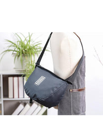 Cool Black Oxford Nylon MENS Waterproof Saddle Bag Side Bag Black Messenger Bag Courier Bag For Men