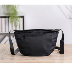 Cool Black Oxford Nylon MENS Waterproof Saddle Bag Side Bag Black Messenger Bag Courier Bag For Men