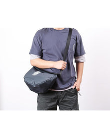 Cool Black Oxford Nylon MENS Waterproof Saddle Bag Side Bag Black Messenger Bag Courier Bag For Men