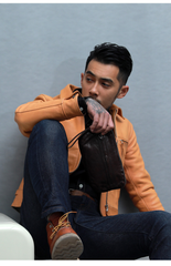 Cool Black Leather Mens Long Wallets Large Double Zipper Clutch Wallet Coffee Vintage Clutch Purse For Men - imessengerbags