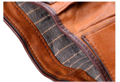 Cool Black Leather Mens Small billfold Wallet Brown Front Pocket Bifold billfold Wallet For Men - imessengerbags