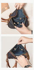 Cool Black Nylon Mens Small Messenger Bag Nylon Saddle Side Bag Courier Bag for Men - imessengerbags