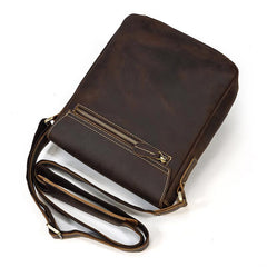 Cool Coffee LEATHER MENS 10 inches Vertical iPAD BAG COURIER BAG Brown MESSENGER BAG FOR MEN