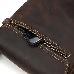 Cool Coffee LEATHER MENS 10 inches Vertical iPAD BAG COURIER BAG Brown MESSENGER BAG FOR MEN