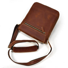 Cool Coffee LEATHER MENS 10 inches Vertical iPAD BAG COURIER BAG Brown MESSENGER BAG FOR MEN