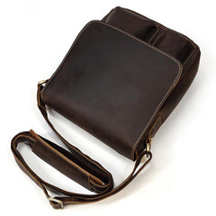 Cool Coffee LEATHER MENS 10 inches Vertical iPAD BAG COURIER BAG Brown MESSENGER BAG FOR MEN