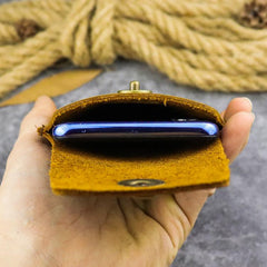Cool Leather Men's Slim Cell Phone Holster Phone Holster Belt Bag Belt Pouch For Men - imessengerbags