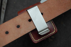 Cool Brown Leather Mens Holster Zippo Lighter Case Standard Zippo Lighter Holder with Belt Clip For Men