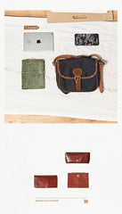 Vintage Black Nylon Leather Mens Small Messenger Bag Courier Bag Postman Bag for Men
