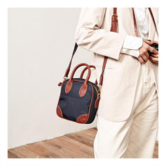 Fashion Nylon Leather Mens Womens Black Small Square Side Bag Messenger Bags Small Handbag for Men Women