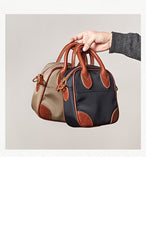 Fashion Nylon Leather Mens Womens Black Small Square Side Bag Messenger Bags Small Handbag for Men Women