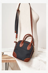 Fashion Nylon Leather Mens Womens Black Small Square Side Bag Messenger Bags Small Handbag for Men Women