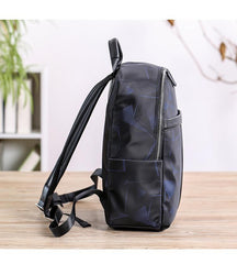 Cool Black Nylon Backpack Men's 14 inches Waterproof Backpack School Backpack For Men