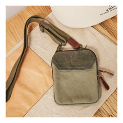 Cool Canvas Mens Mini Side Bag Small Vertical Messenger Bags Courier Bag for Men - imessengerbags