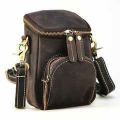 Leather Belt Pouch Men's Belt Bag Mini Shoulder Bag Waist Bag Mini Messenger Bag For Men