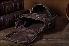 Leather Belt Pouch Men's Belt Bag Mini Shoulder Bag Waist Bag Mini Messenger Bag For Men