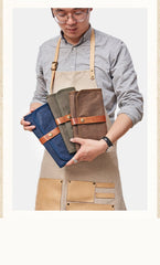 Cool Canvas Large Mens Trifold Clutch Wallet Canvas Long Casual Clutch Purse For Men