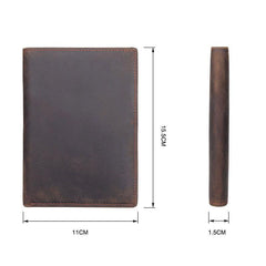 Cool Leather Long Wallet for Men Slim Bifold Wallet Passport Wallet Travel Wallet - imessengerbags