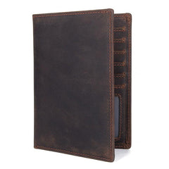 Cool Leather Long Wallet for Men Slim Bifold Wallet Passport Wallet Travel Wallet