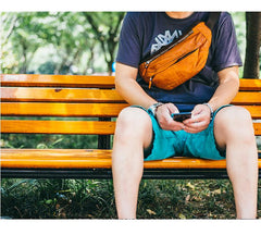 Chest Bag Brown Leather Fanny Packs Cross body Men Chest Bag Leather Waist Bag Hip Bag Leather Bum Pack For Men 
