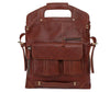 Cool 3-in-1 Brown Leather Mens Backpack Side Bag Laptop Handbag Backpack for Men