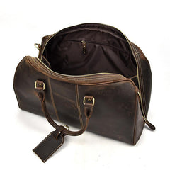 Cool Leather Men Large Brown Overnight Bag Travel Bag Weekender Bag For Men - imessengerbags