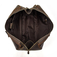 Cool Leather Men Large Brown Overnight Bag Travel Bag Weekender Bag For Men - imessengerbags