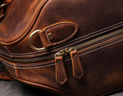 Cool Leather Men Large Brown Overnight Bag Travel Bag Weekender Bag For Men - imessengerbags