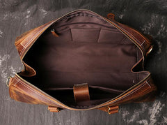 Cool Leather Men Large Brown Overnight Bag Travel Bag Weekender Bag For Men - imessengerbags