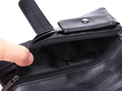 Cool Black Mens Leather Long Wallet Bifold Long Wallet for Men - imessengerbags