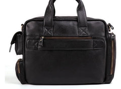 Cool Black Leather Men Large Overnight Bag Travel Bags Weekender Bags For Men