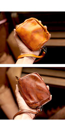 Cool Black Leather Mens Card billfold Wallet Coin Purse Wirstlet Zipper Small Wallet For Men - imessengerbags