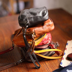 Cool Black Leather Mens Card billfold Wallet Coin Purse Wirstlet Zipper Small Wallet For Men