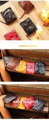 Cool Brown Leather Mens Card billfold Wallet Coin Holder Black Change Pouch For Men - imessengerbags