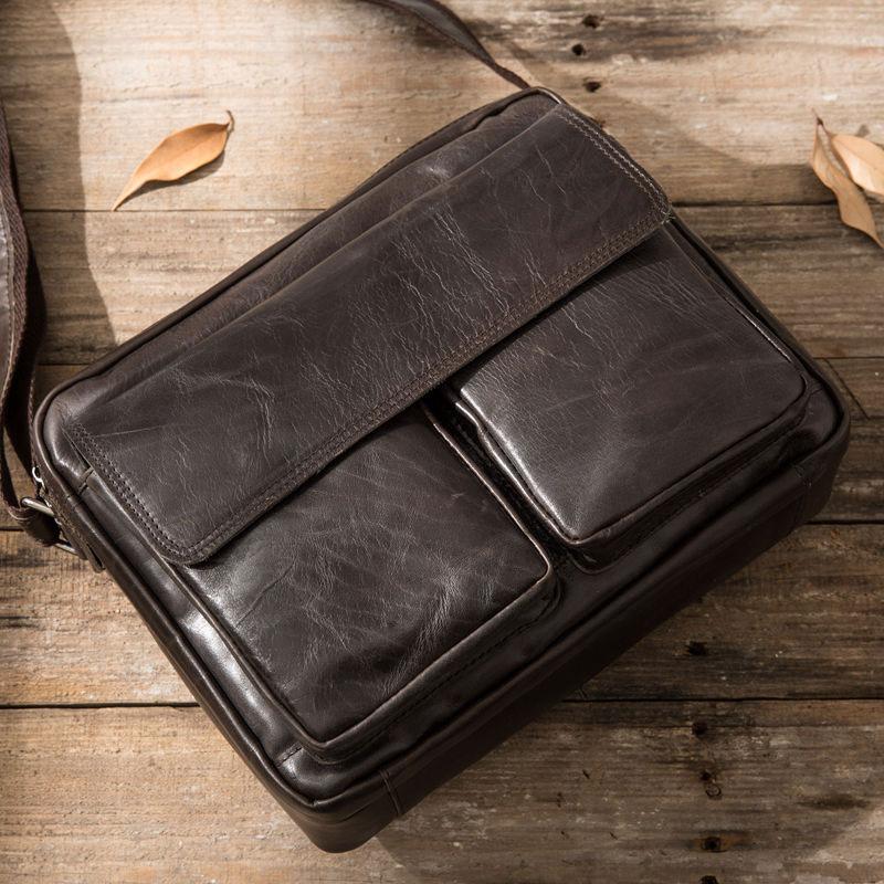 Cool Leather Coffee Mens Messenger Bags Vintage Shoulder Bags for Men –  imessengerbags