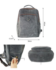 Cool Camel Leather Mens Travel Black Backpack Work 14 inches Brown Work Backpack For Men - imessengerbags