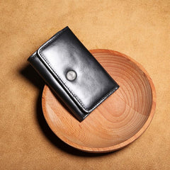 Cool Black Gray Leather Men's Key Holders Key Wallet For Men - imessengerbags