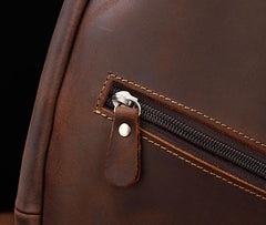 Cool Vintage Brown Leather Chest Bag Sling Bag Sling Crossbody Bag For Men - imessengerbags