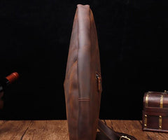 Cool Vintage Brown Leather Chest Bag Sling Bag Sling Crossbody Bag For Men - imessengerbags
