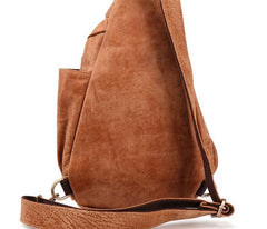 Cool Camel Black Leather Chest Bags Sling Bag Sling Crossbody Bag For Men