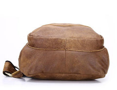 Cool Black and Brown Mens Leather Chest Bag Sling Bag Sling Crossbody Bag For Men