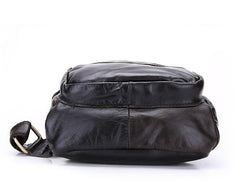 Cool Black and Brown Mens Leather Chest Bag Sling Bag Sling Crossbody Bag For Men